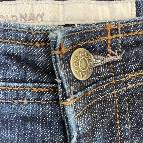 Old Navy Y2K Straight Leg Jeans Mid Rise Dark Wash Denim Side Pockets Size 4 - Picture 13 of 14